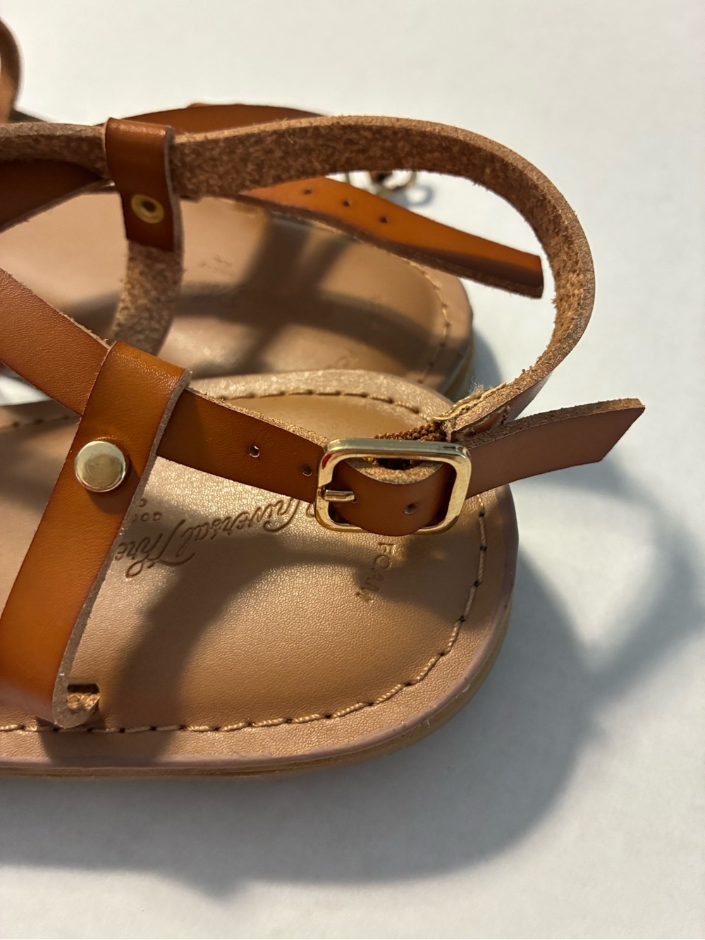 NWT Universal Thread Women’s Kailey Cognac Brown Tan Strappy Sandals size 9.5 - Picture 4 of 8